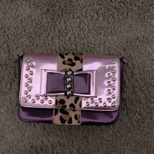 Sharif Metallic Purple with Leopard